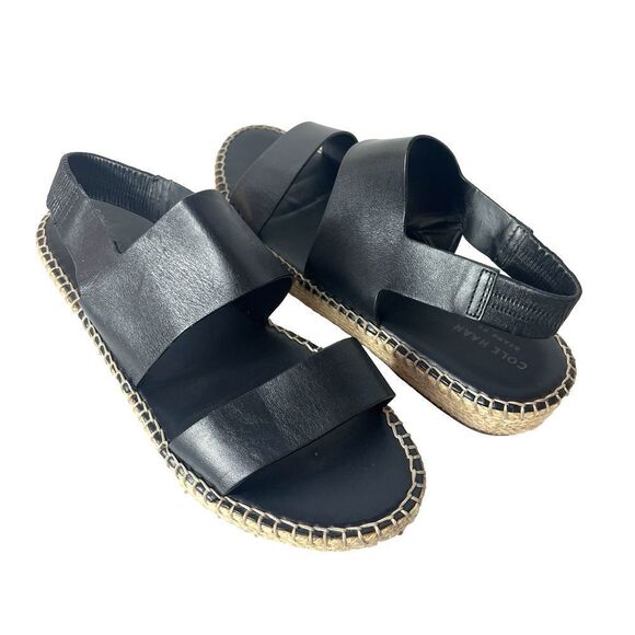 Cole Haan Pinch Grand.Os Womens 10B Comfort Casual Sandal Black Leather Open Toe - Picture 5 of 12